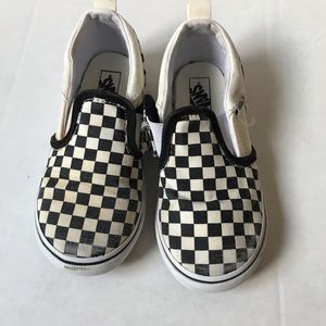 Toddle checkered vans (off white!)